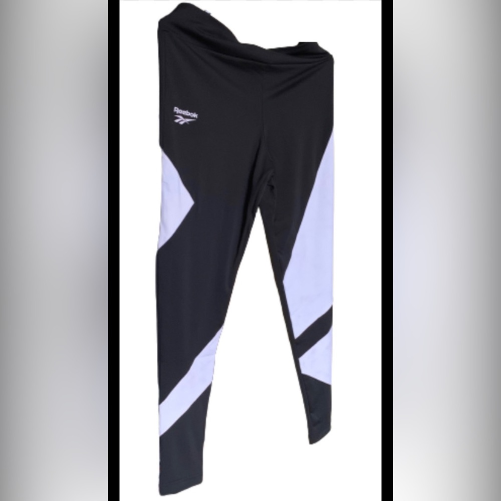 Reebok Classics Size L Women's V Logo Vector Black Pant